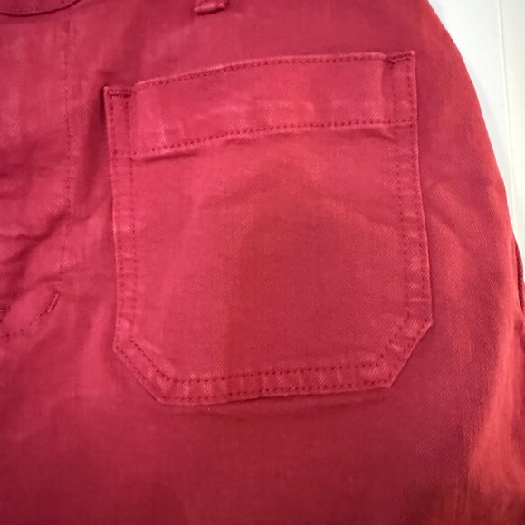 Madewell Size 28 Red Shorts Denim Stretch Distressed - Picture 7 of 7